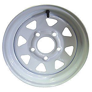 Shiyushi trailer wheel rim 13x4.5 5 lug on 4.5" center white