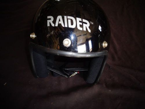 Raider double-eagle hawk twin-track snowmobile-motorcycle helmet; open-face xs