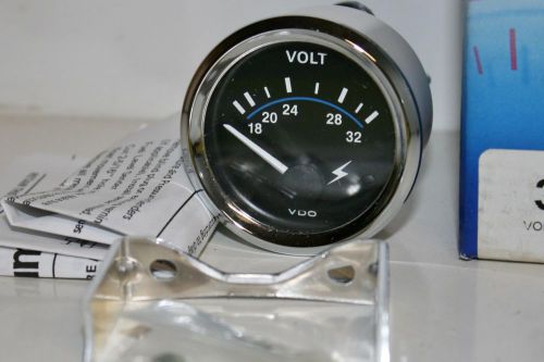 New vdo 332 503 d 24vdc volts voltmeter 18-32v 2-1/16" round gauge sea ray boat