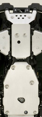 Main engine &amp; front skid bash plate combo set grizzly 350 08 09 10 11 12 13 14