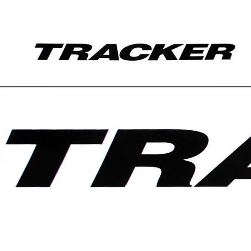 Tracker boats 68569 black 35 inch vinyl boat decal / sticker (single)
