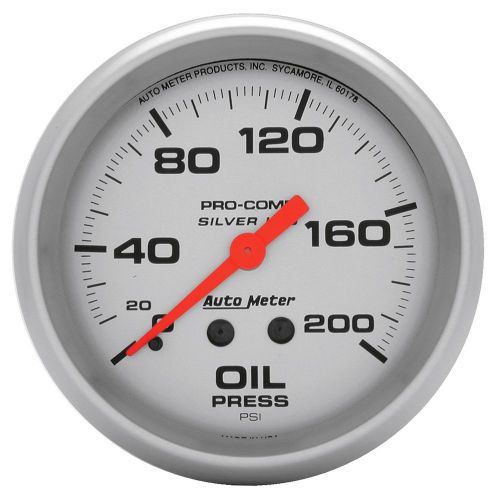 Autometer 4622 silver lfgs oil pressure gauge