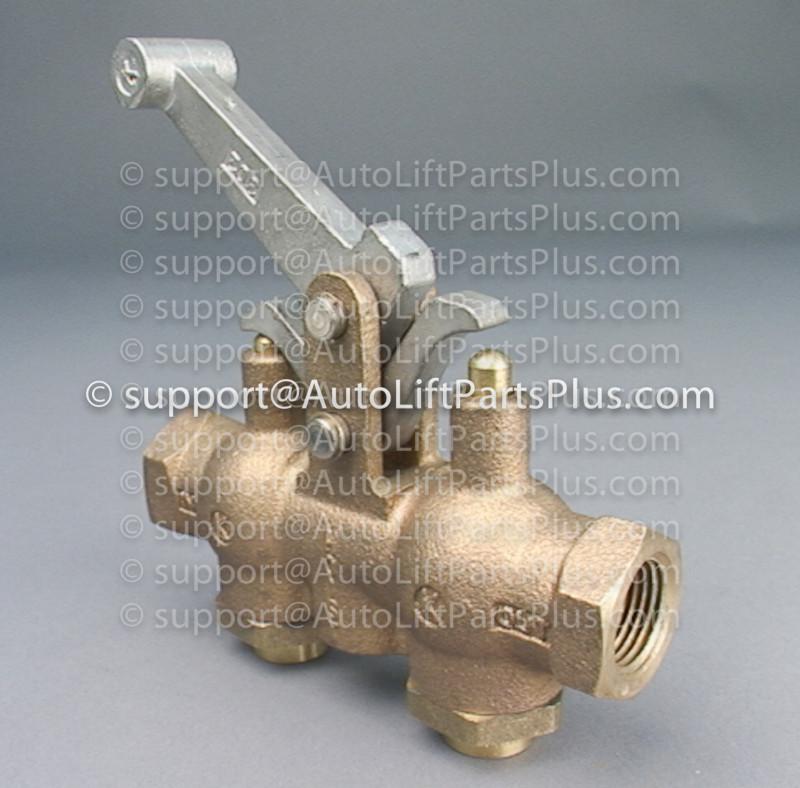 Locking air control valve for in-ground auto lifts - rotary lift - globe lift