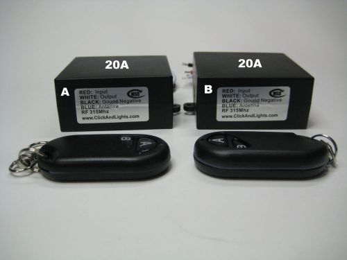 Msd inc 12v dc 20a 2 channel on/off wireless remote control relay switch rx108