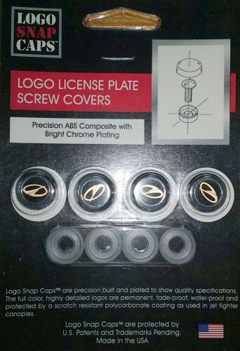 Oldsmobile new logo snap caps license plate screw covers - chrome plated