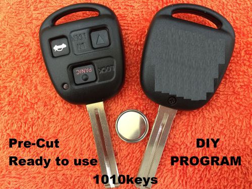 Diy pre-cut easy program 3 button fob remote key w/4c chip for listed models 01p