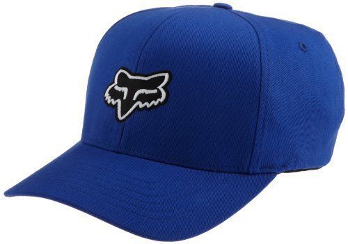 Fox racing fox head men&#039;s legacy flexfit hat, blue, small/medium