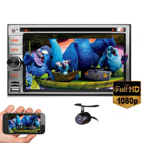 Gps hd 6.2" double 2din car navigation bluetooth stereo cd dvd player radio wifi