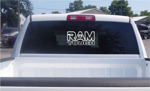 Dodge &#034;ram tough&#034; 8 inch x 16 inch vinyl decal - choice of colors -free shipping