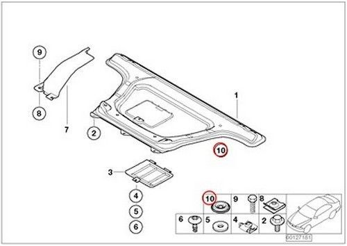 4 x bmw genuine body reinforcement various cable grommets grommet d=32 e46 e83