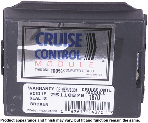 Reman a-1 cardone cruise control module/amplifier fits 1986-1989 pontiac safari