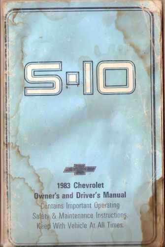 1983 chevrolet s-10 owner&#039;s manual