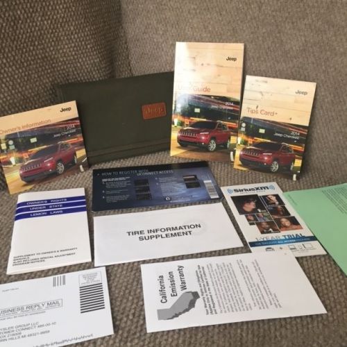 2014 jeep cherokee owners manual with supplements, dvd and case