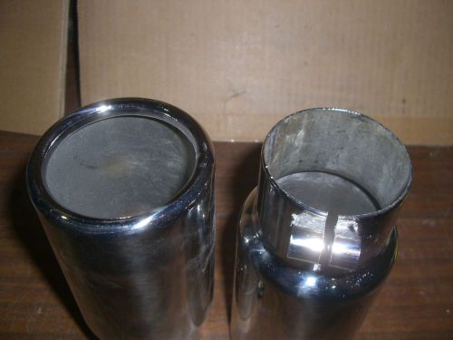 Gibson 500377 universal 3" polished rolled edge exhaust tip 6" overall length