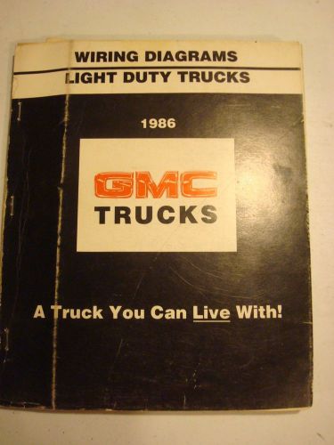1986 gmc light duty trucks electrical wiring dealer manual ck,g/m van, st,p,m