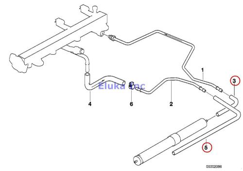 Bmw genuine fuel pipe hose with anti-scuffing 450mm/fpm e36 z3