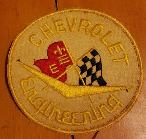 Large chevrolet engineering patch embroidered corvette muscle car