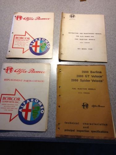 Alfa romeo 1973 manuals, us version technical specs and spica injection