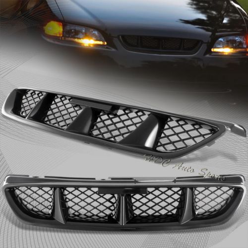 For 1998-2002 honda accord coupe mug style black front hood bumper grille grill