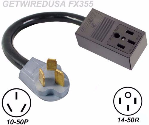 Rv 4-prong 14-50r receptacle 3-pin 10-50p stove oven range camper plug adapter