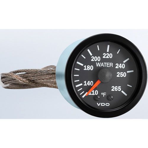 Vdo 180-101 vision water temperature gauge with 72&#034; capillary