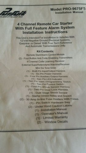 4 channel remote car starter