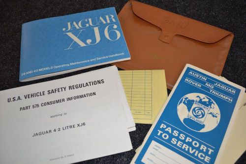 Rare 1972 jaguar xj6 complete handbook set operating maintenance service manual