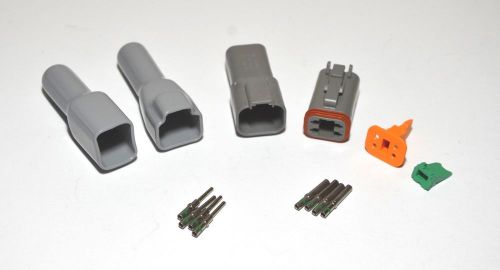 Deutsch dt 4-pin genuine connector kit 14awg solid contacts with boots