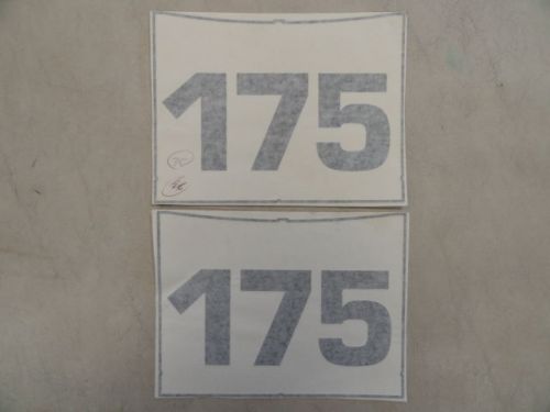 175 number decal pair (2) with border black 7-3/8&#034; x 5-3/8&#034; marine boat