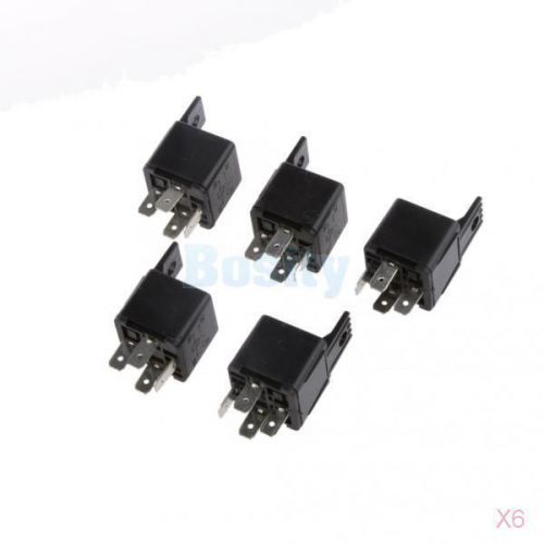 6x car truck auto automotive 4 pin spdt relay relays socket dc 12v 30a 5pcs
