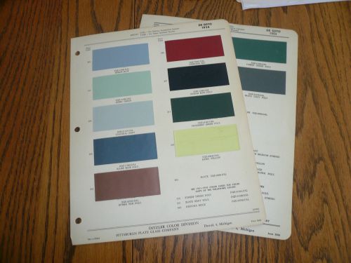1953 1954 desoto ditzler color chip paint samples