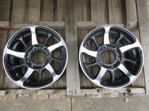 2 15" 6 lug hwt aluminum rv trailer wheel 6 on 5 1/2" rims boat car hauler 15x6