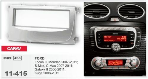 Carav 11-415 1din car radio dash kit panel ford focus ii mondeo s-max kuga silvr