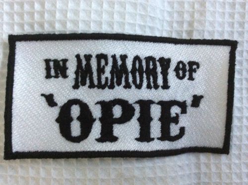 In memory of opie biker patch approx. 5&#034; x 2.75&#034;