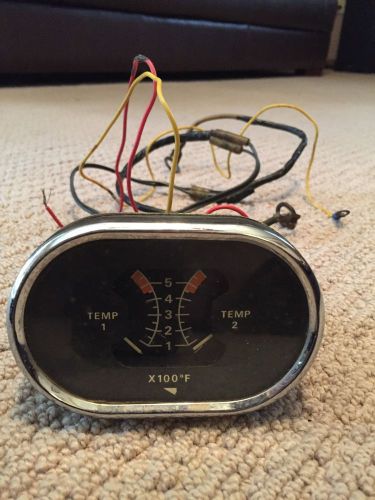 Vintage snowmobile head temperature guage