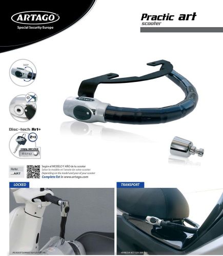 Artago art scooter handlebar / helmet key lock for piaggio x7 evo 125/300 '09 >