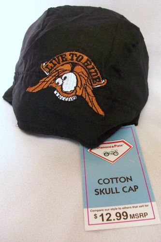 Motorcycle skull cap doo rag cotton embrodiery live to ride new set 2