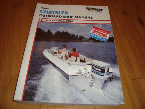 Clymer chrysler outboard shop manual 1966-+1984 3.5 - 140 hp b750