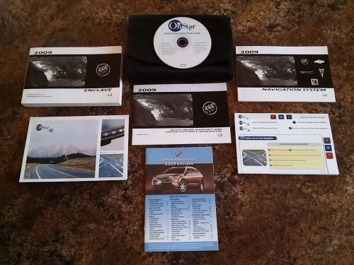 2009 buick enclave owners manual w/ navigation manual &amp; case w/ supplements - #c
