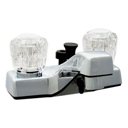 Phoenix products p4432 chrome 2-handle 4 in diverter with clear knobs