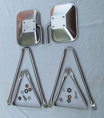 73-96 oem ford west coast stainless steel towing mirrors nos? nice f250 f350 van