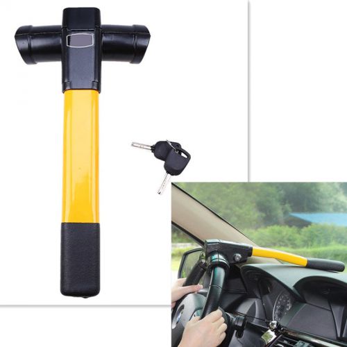 Auto car steering wheel anti-theft security lock baseball bat style + 2 key new