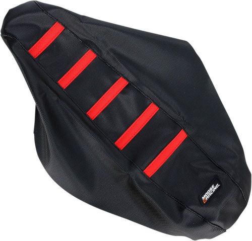 Moose racing seat cover ribbed hon red