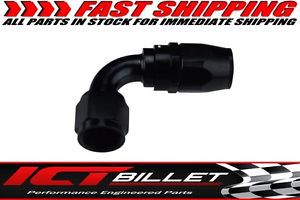 90 degree -16an swivel hose end full flow steel braided black 16 an