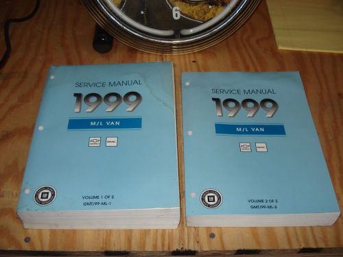 1999 chevy astro gmc safari van service manual set shop books rare m/l repair