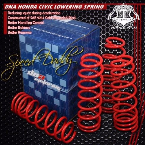 1.75&#034; lowering spring springs  honda/acura civic/crx/integra/delsol red