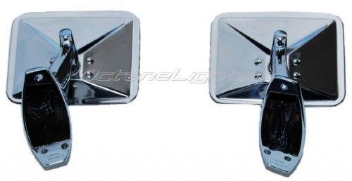 70 71 72 chevy truck square rectangle chrome outside rearview door mirrors pair