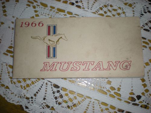1966 ford mustang factory original owner&#039;s manual - first edition