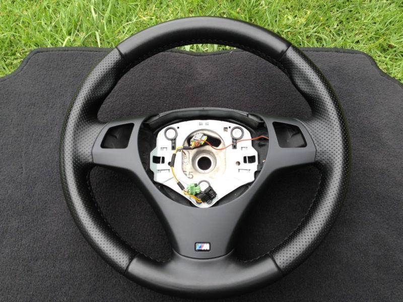Bmw e90 e92 e88 m tech 6 speed ///m thick leather steering wheel trim oem sport
