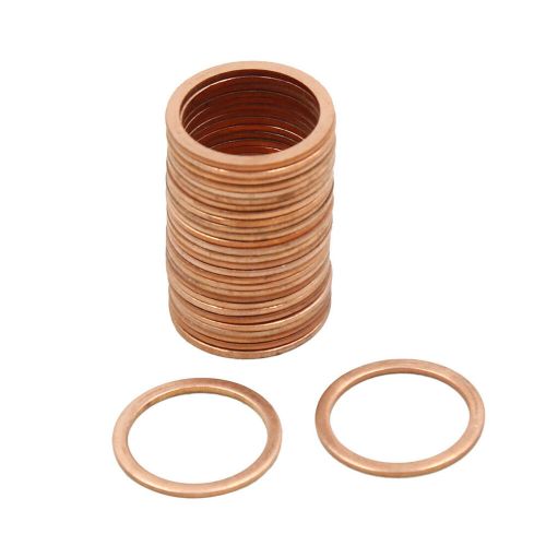 30pcs 16mm Interior Diameter Copper Washers Flat Car Seals Rings-, US $, image 3